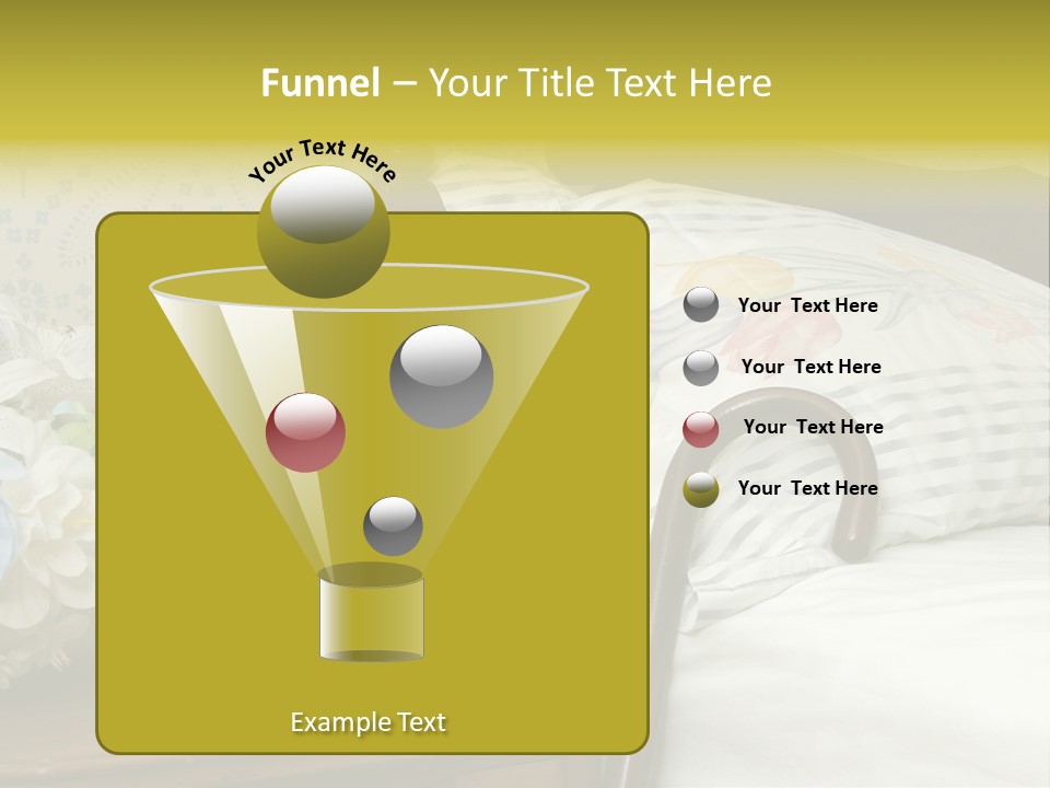 Medicine Bottles And A Cane Against A Bed For An Elderly Person PowerPoint Template