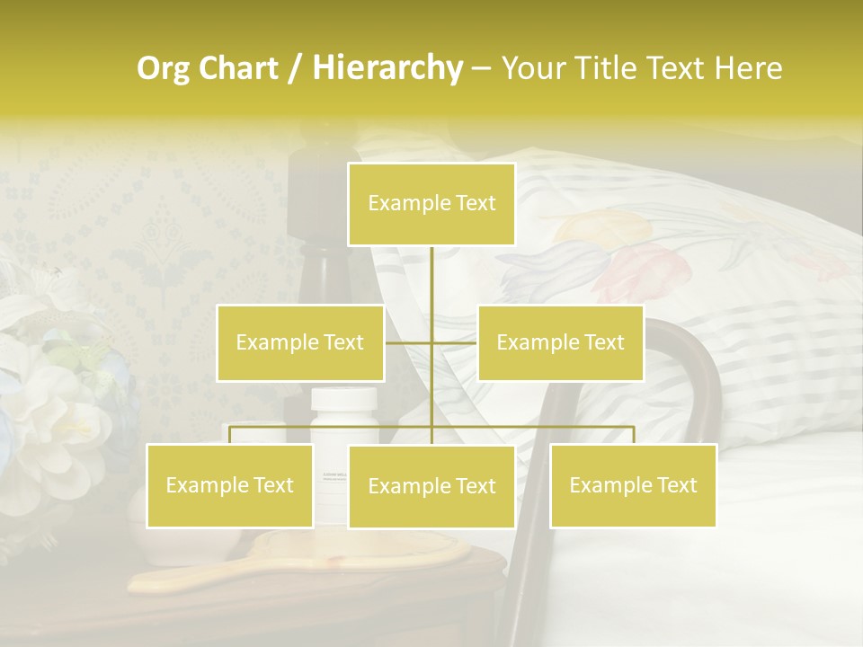 Medicine Bottles And A Cane Against A Bed For An Elderly Person PowerPoint Template