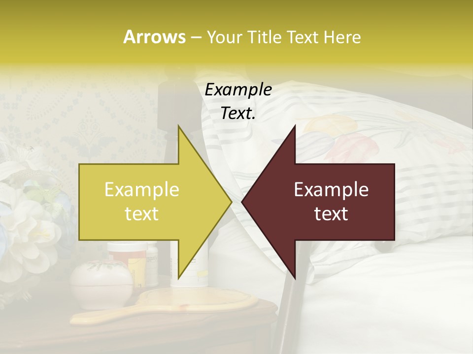 Medicine Bottles And A Cane Against A Bed For An Elderly Person PowerPoint Template