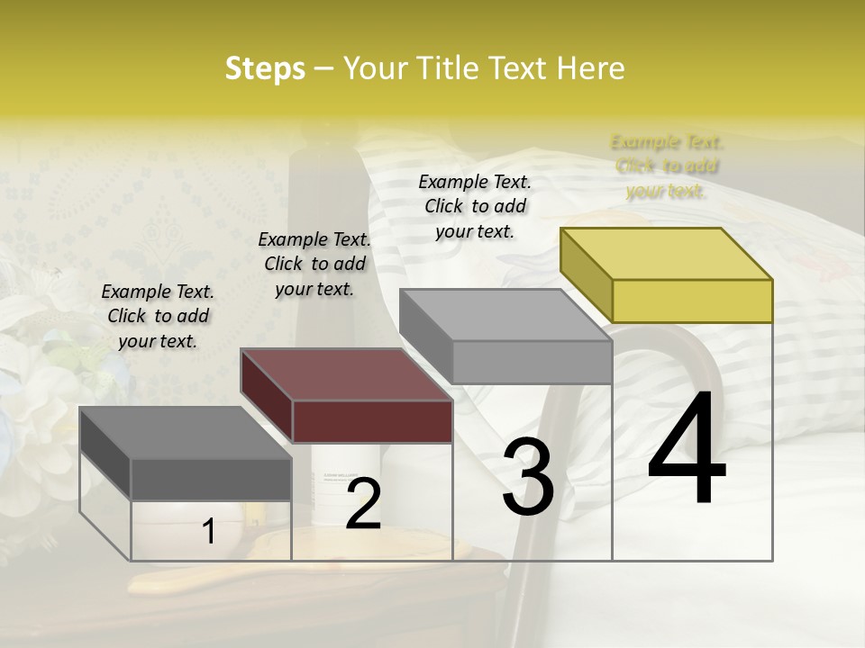 Medicine Bottles And A Cane Against A Bed For An Elderly Person PowerPoint Template