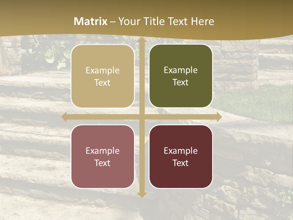 Natural Stone Landscaping In Front Of A House PowerPoint Template