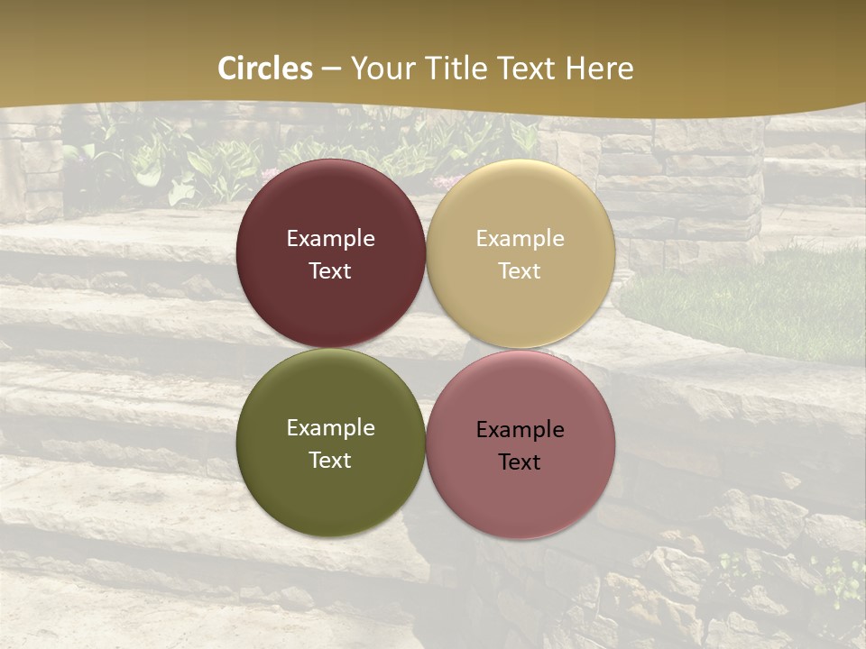 Natural Stone Landscaping In Front Of A House PowerPoint Template