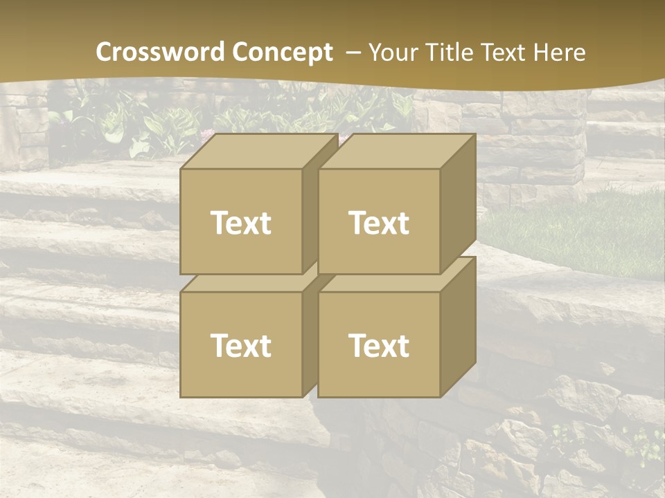 Natural Stone Landscaping In Front Of A House PowerPoint Template