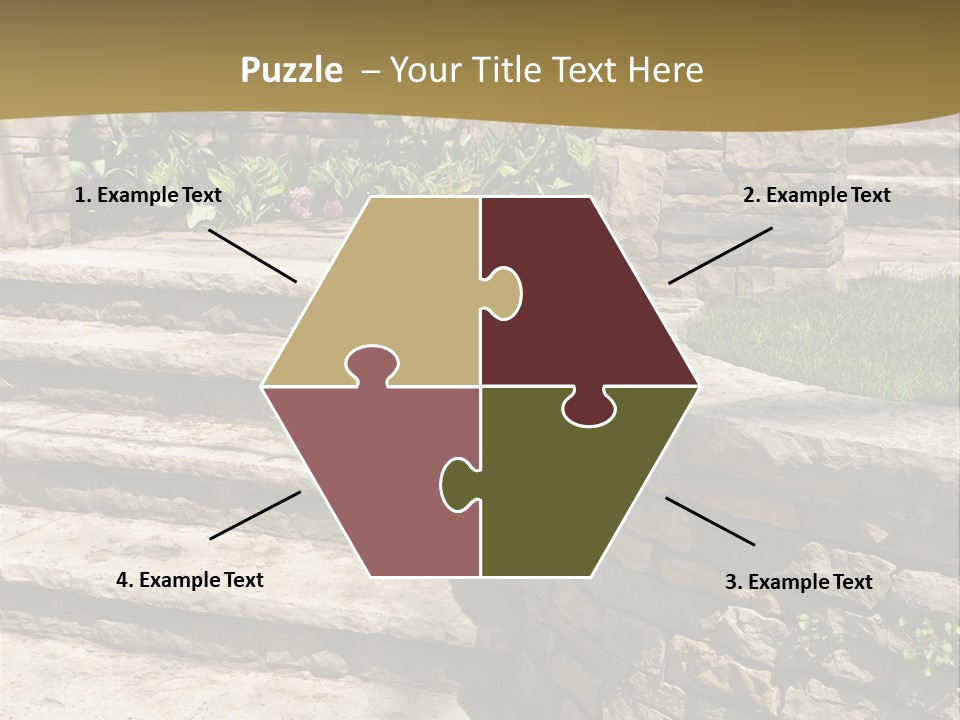 Natural Stone Landscaping In Front Of A House PowerPoint Template