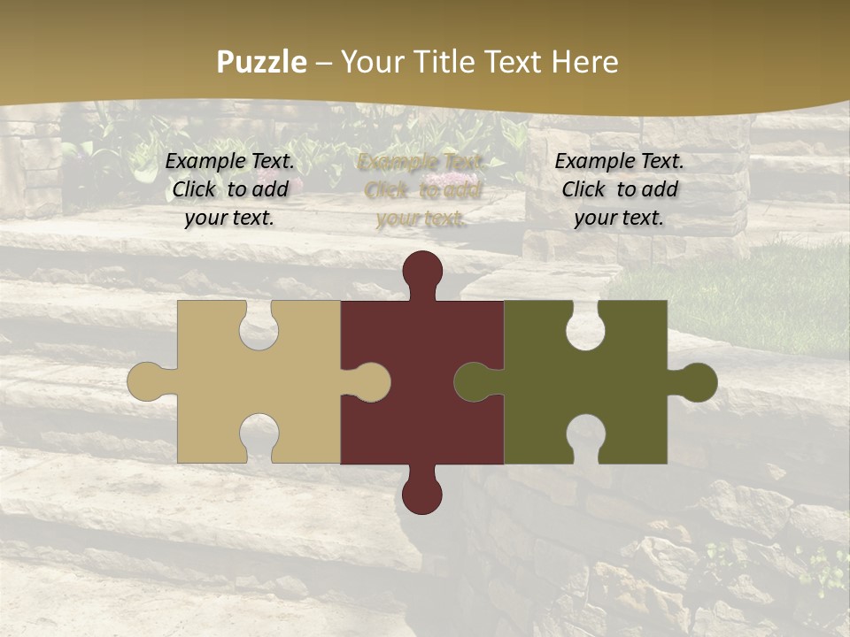 Natural Stone Landscaping In Front Of A House PowerPoint Template