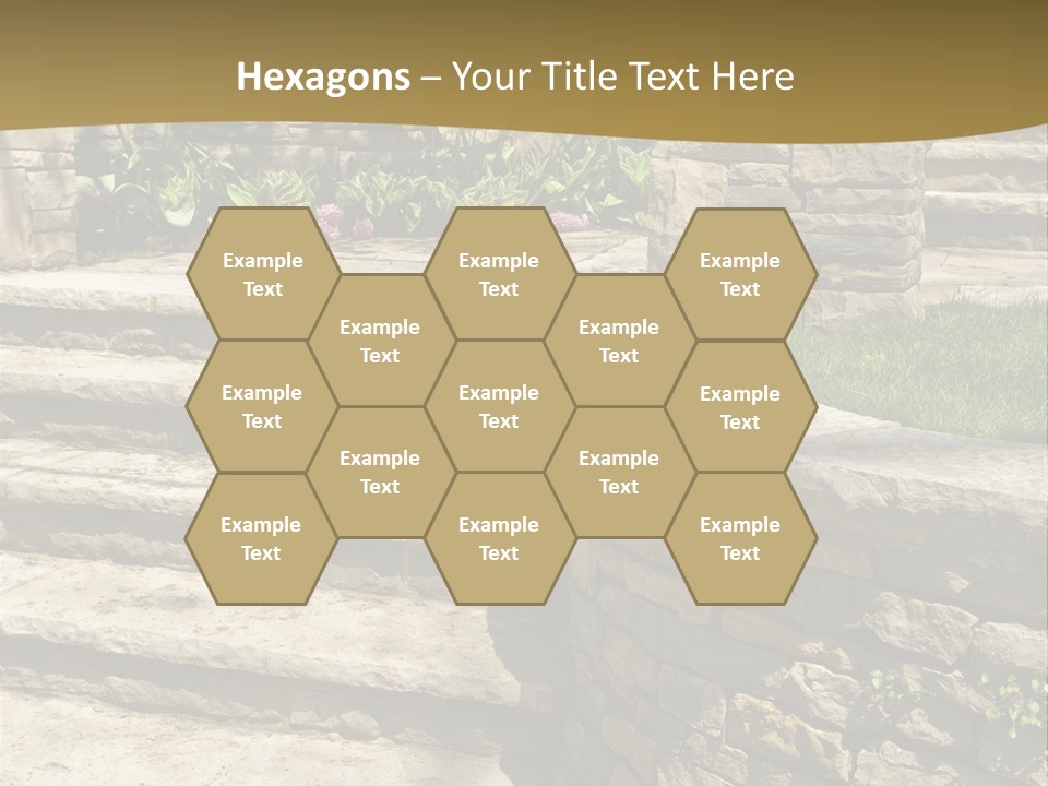 Natural Stone Landscaping In Front Of A House PowerPoint Template