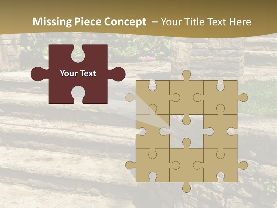 Natural Stone Landscaping In Front Of A House PowerPoint Template