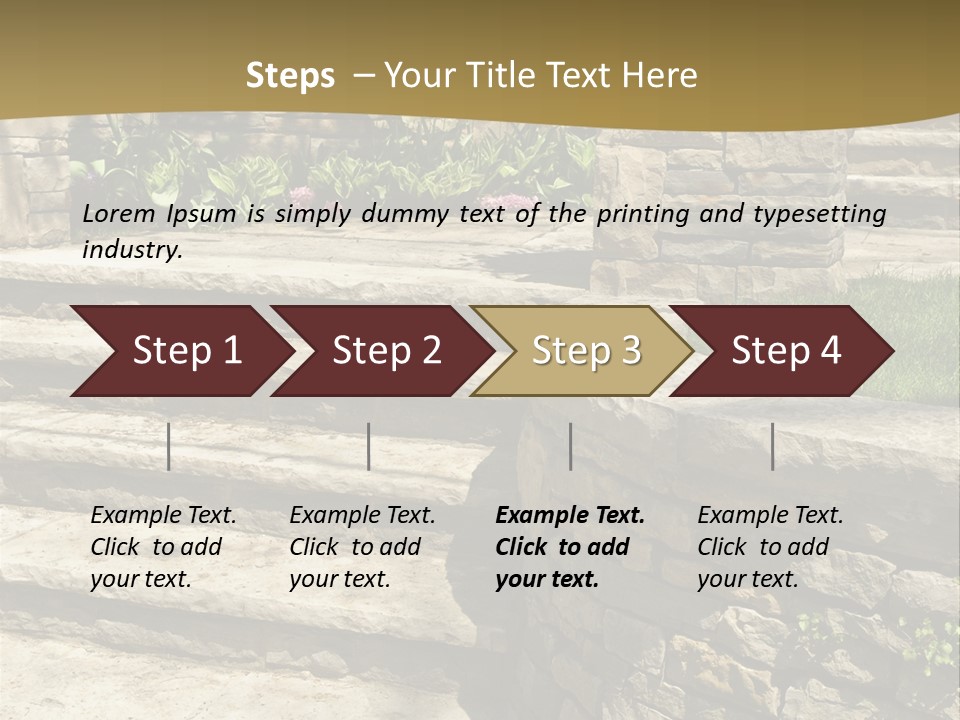 Natural Stone Landscaping In Front Of A House PowerPoint Template