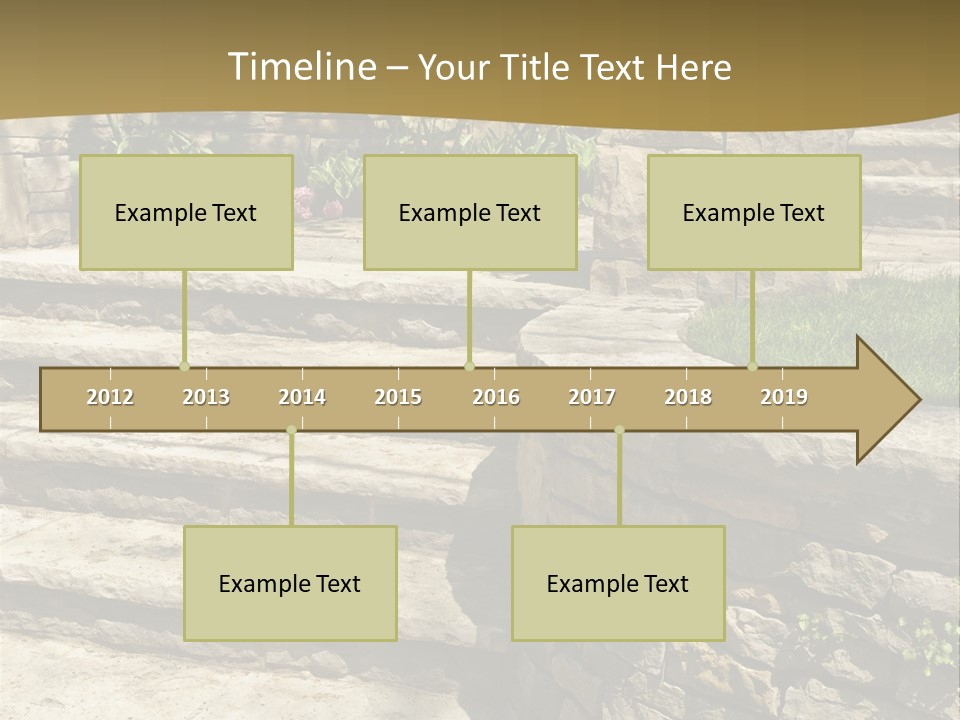 Natural Stone Landscaping In Front Of A House PowerPoint Template