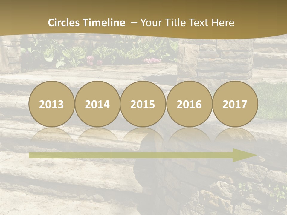 Natural Stone Landscaping In Front Of A House PowerPoint Template