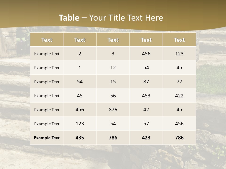 Natural Stone Landscaping In Front Of A House PowerPoint Template