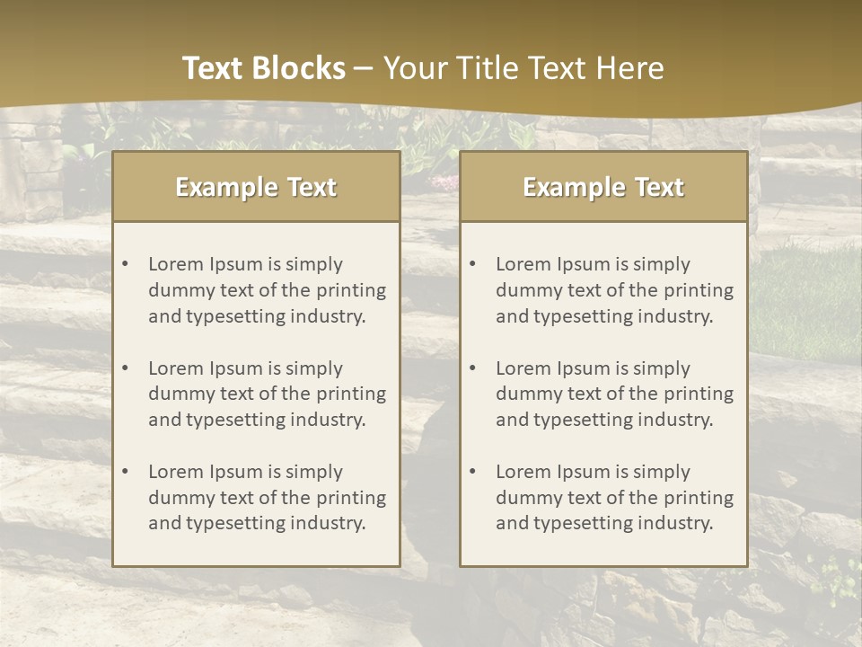Natural Stone Landscaping In Front Of A House PowerPoint Template