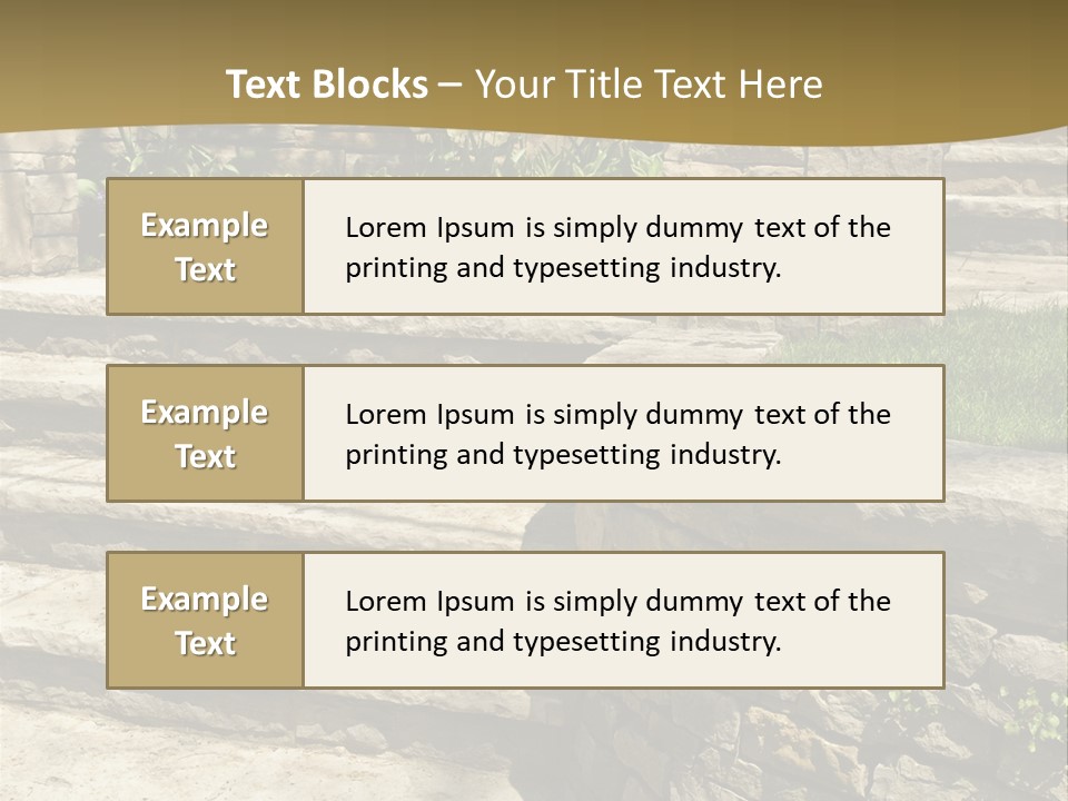 Natural Stone Landscaping In Front Of A House PowerPoint Template