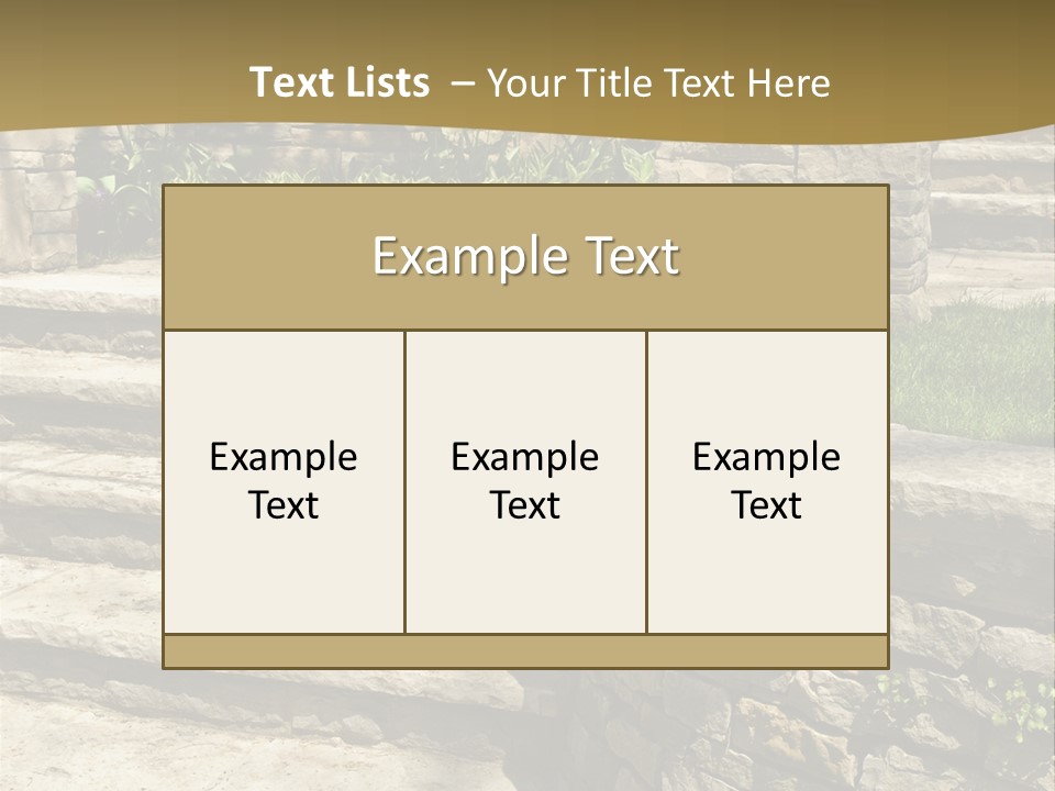 Natural Stone Landscaping In Front Of A House PowerPoint Template