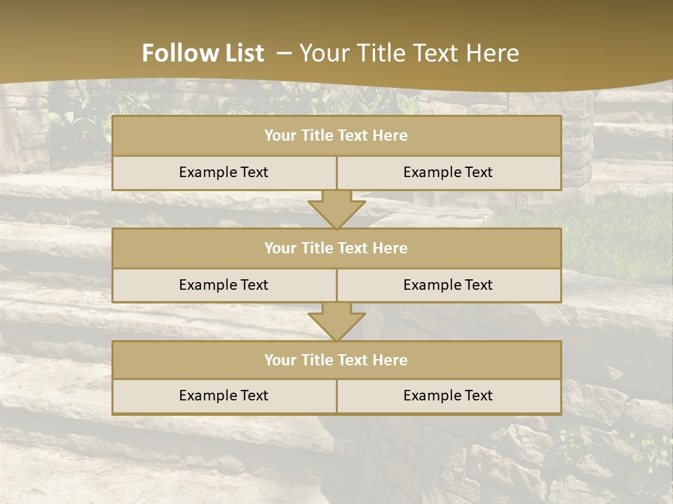 Natural Stone Landscaping In Front Of A House PowerPoint Template
