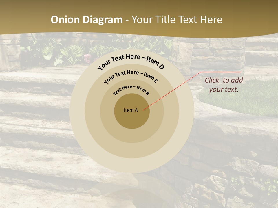 Natural Stone Landscaping In Front Of A House PowerPoint Template