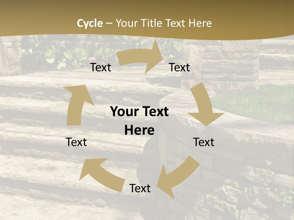 Natural Stone Landscaping In Front Of A House PowerPoint Template