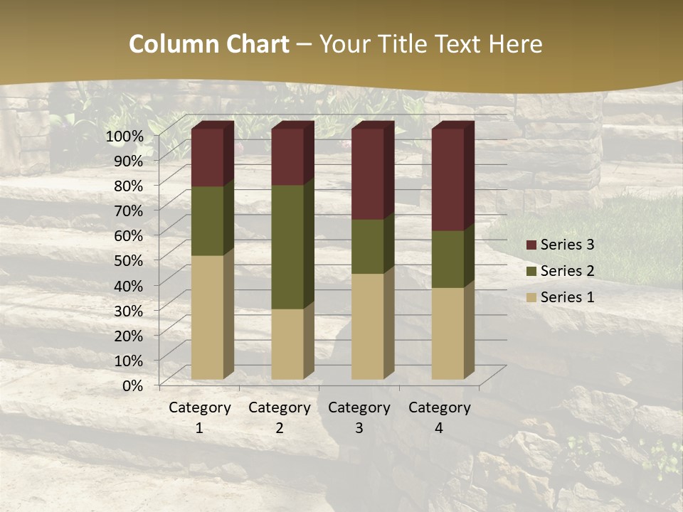 Natural Stone Landscaping In Front Of A House PowerPoint Template