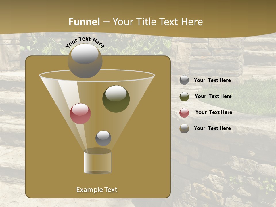 Natural Stone Landscaping In Front Of A House PowerPoint Template