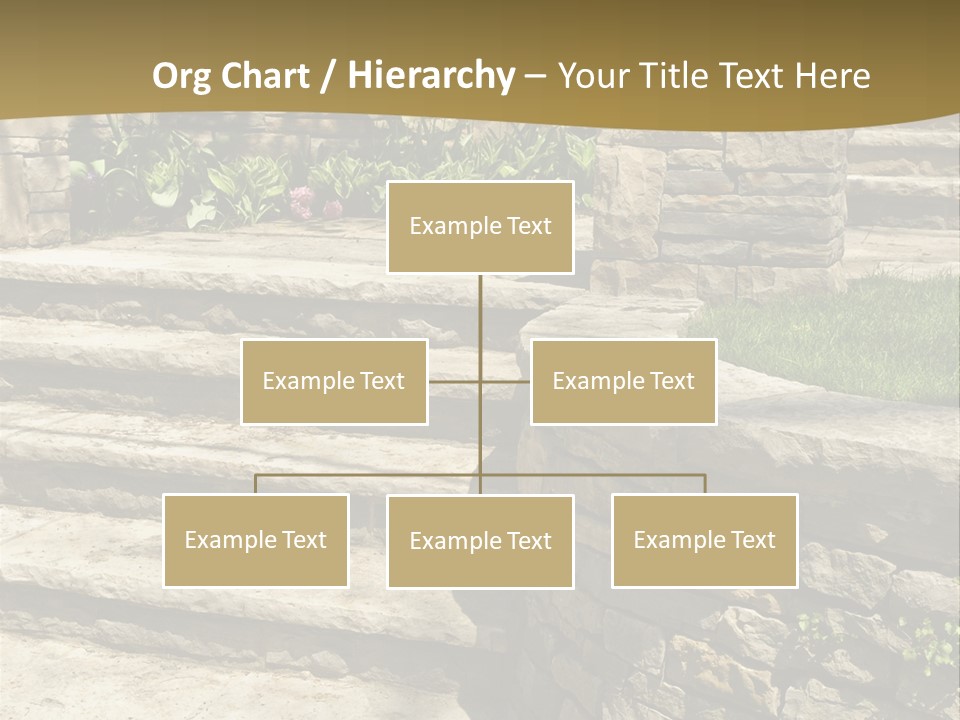 Natural Stone Landscaping In Front Of A House PowerPoint Template