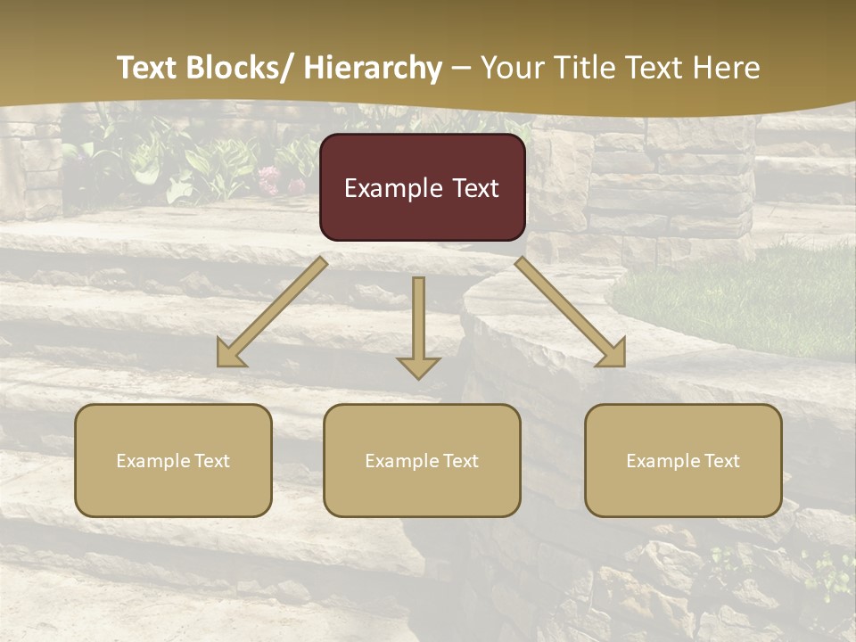 Natural Stone Landscaping In Front Of A House PowerPoint Template