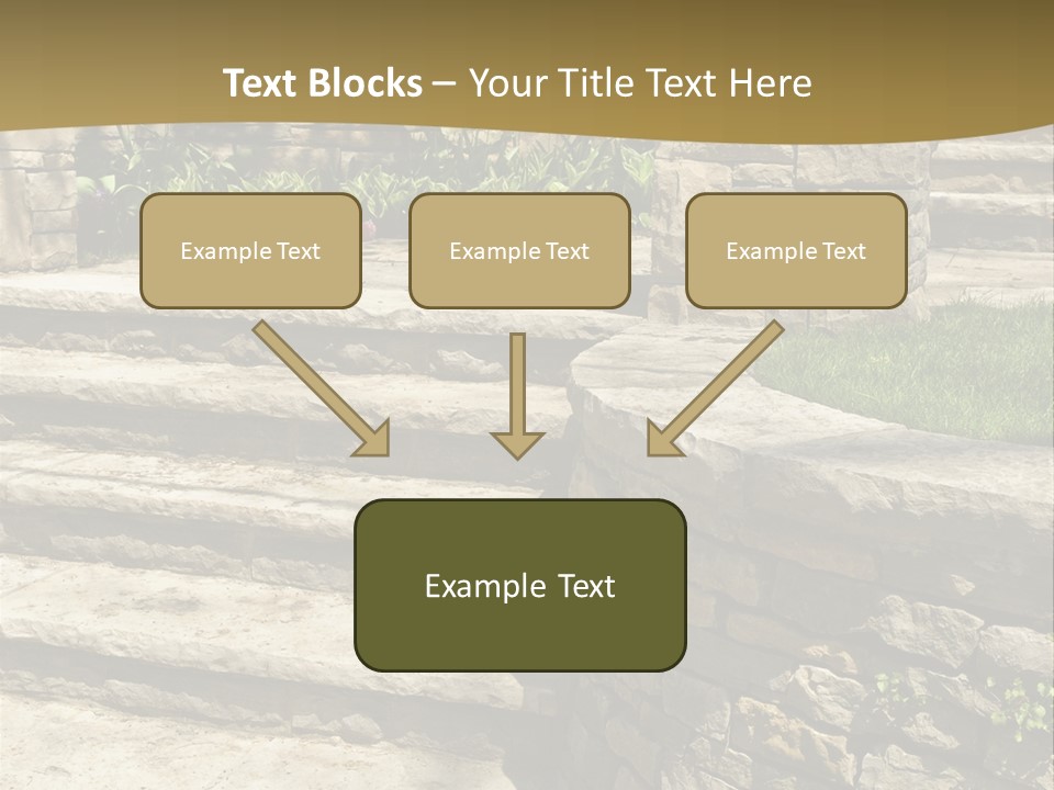 Natural Stone Landscaping In Front Of A House PowerPoint Template