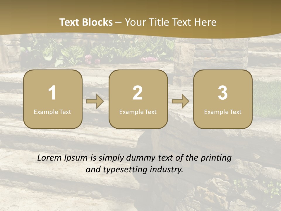 Natural Stone Landscaping In Front Of A House PowerPoint Template