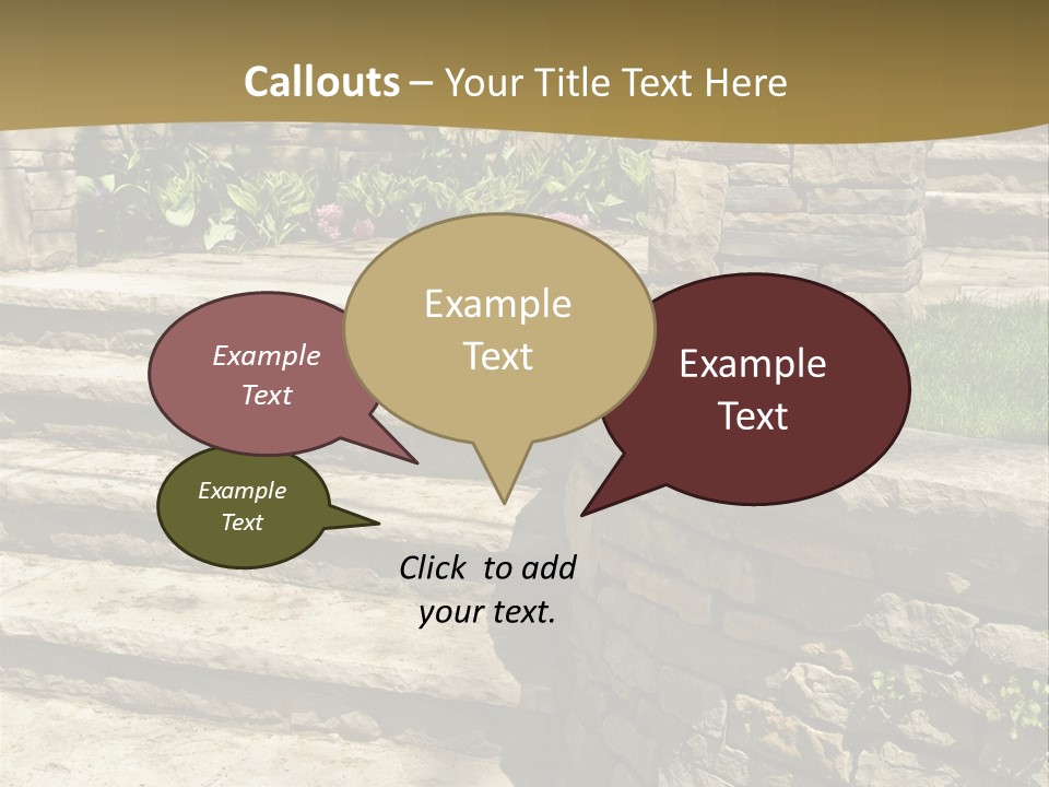 Natural Stone Landscaping In Front Of A House PowerPoint Template