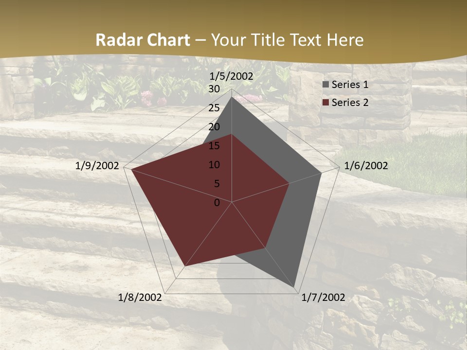 Natural Stone Landscaping In Front Of A House PowerPoint Template