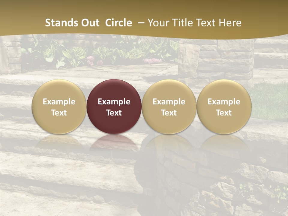 Natural Stone Landscaping In Front Of A House PowerPoint Template