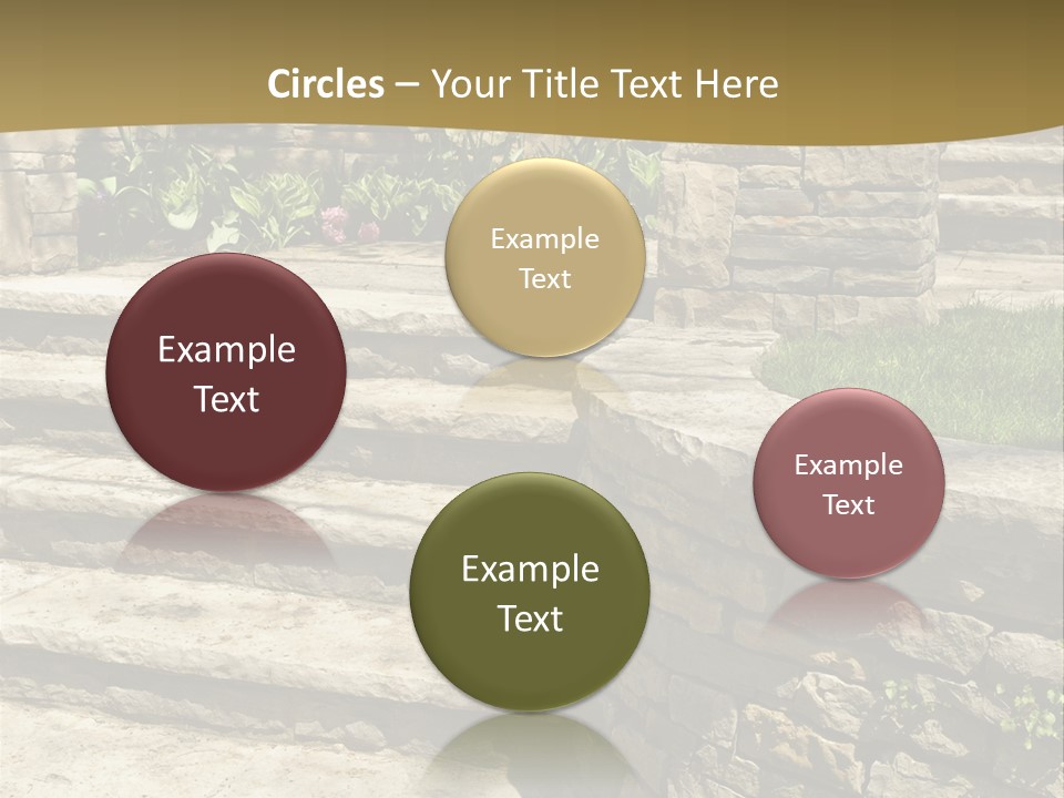 Natural Stone Landscaping In Front Of A House PowerPoint Template