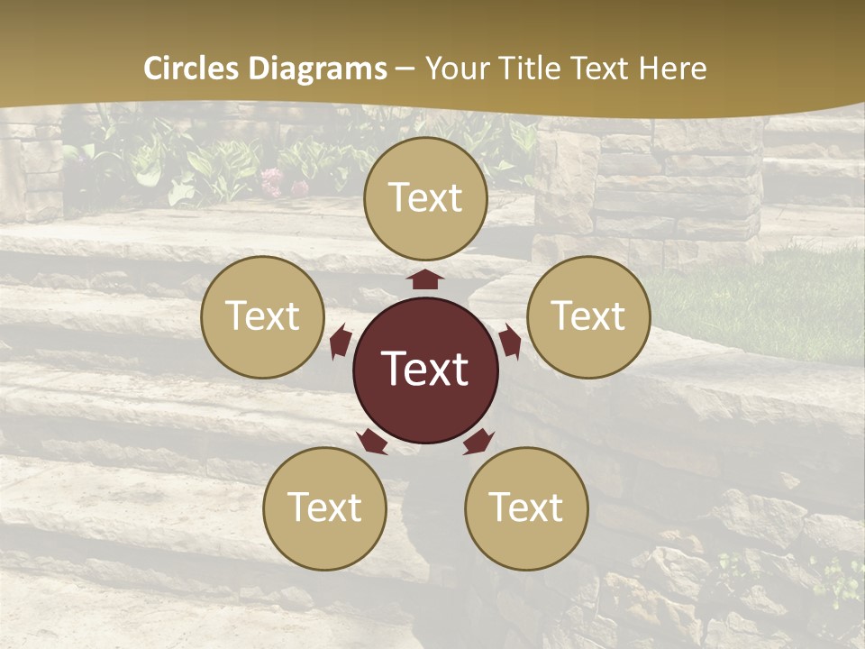 Natural Stone Landscaping In Front Of A House PowerPoint Template