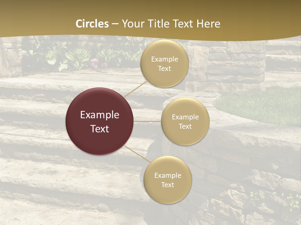 Natural Stone Landscaping In Front Of A House PowerPoint Template