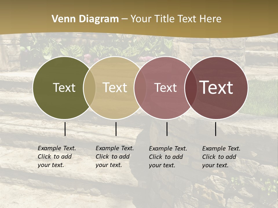 Natural Stone Landscaping In Front Of A House PowerPoint Template