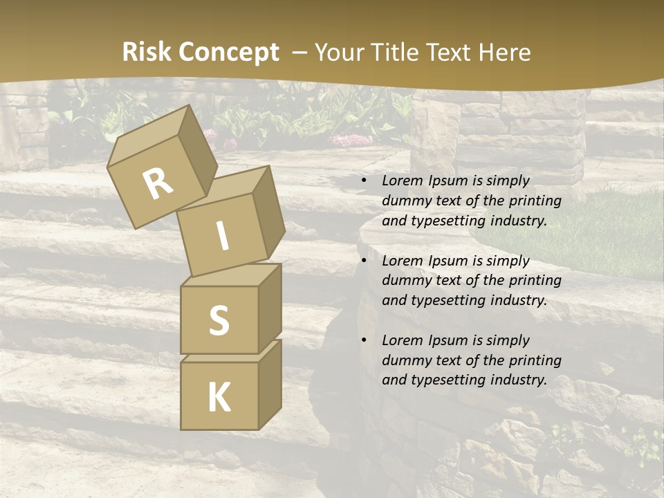 Natural Stone Landscaping In Front Of A House PowerPoint Template