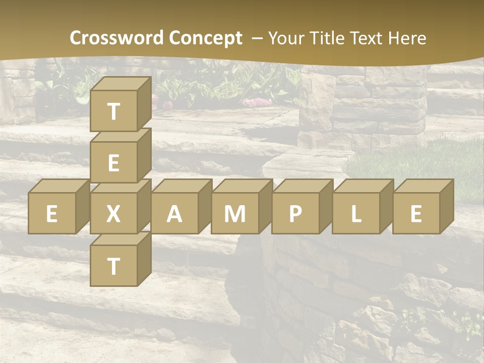 Natural Stone Landscaping In Front Of A House PowerPoint Template