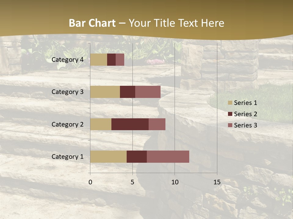 Natural Stone Landscaping In Front Of A House PowerPoint Template