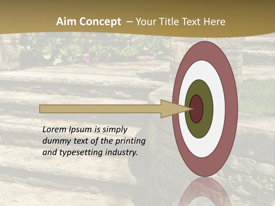 Natural Stone Landscaping In Front Of A House PowerPoint Template