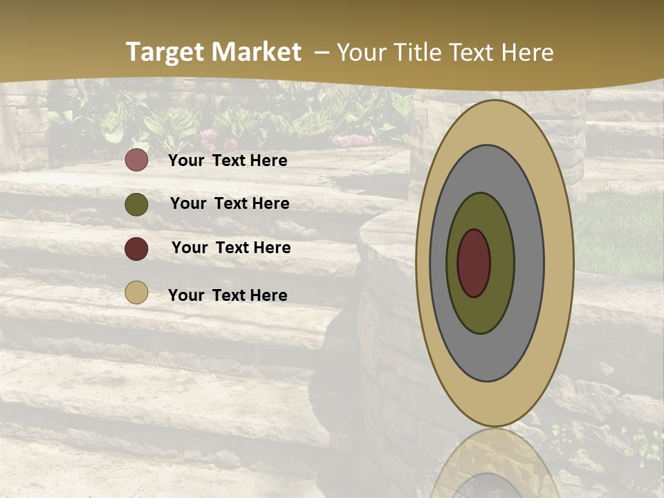 Natural Stone Landscaping In Front Of A House PowerPoint Template