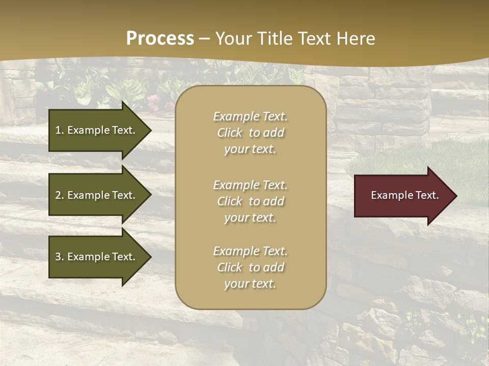 Natural Stone Landscaping In Front Of A House PowerPoint Template
