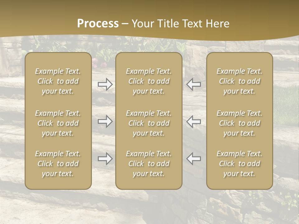 Natural Stone Landscaping In Front Of A House PowerPoint Template