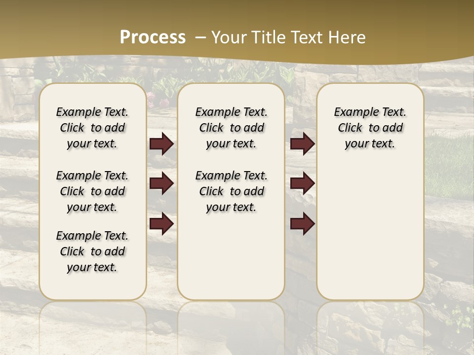 Natural Stone Landscaping In Front Of A House PowerPoint Template