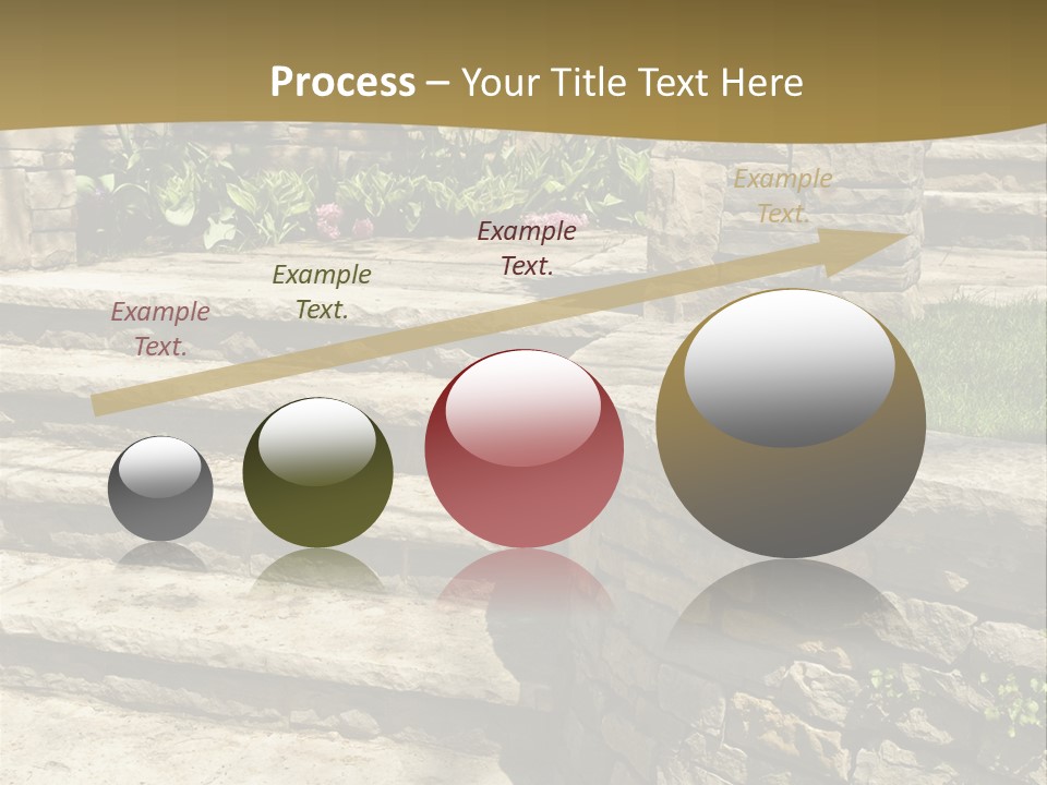 Natural Stone Landscaping In Front Of A House PowerPoint Template