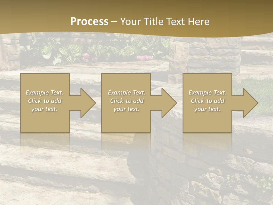 Natural Stone Landscaping In Front Of A House PowerPoint Template