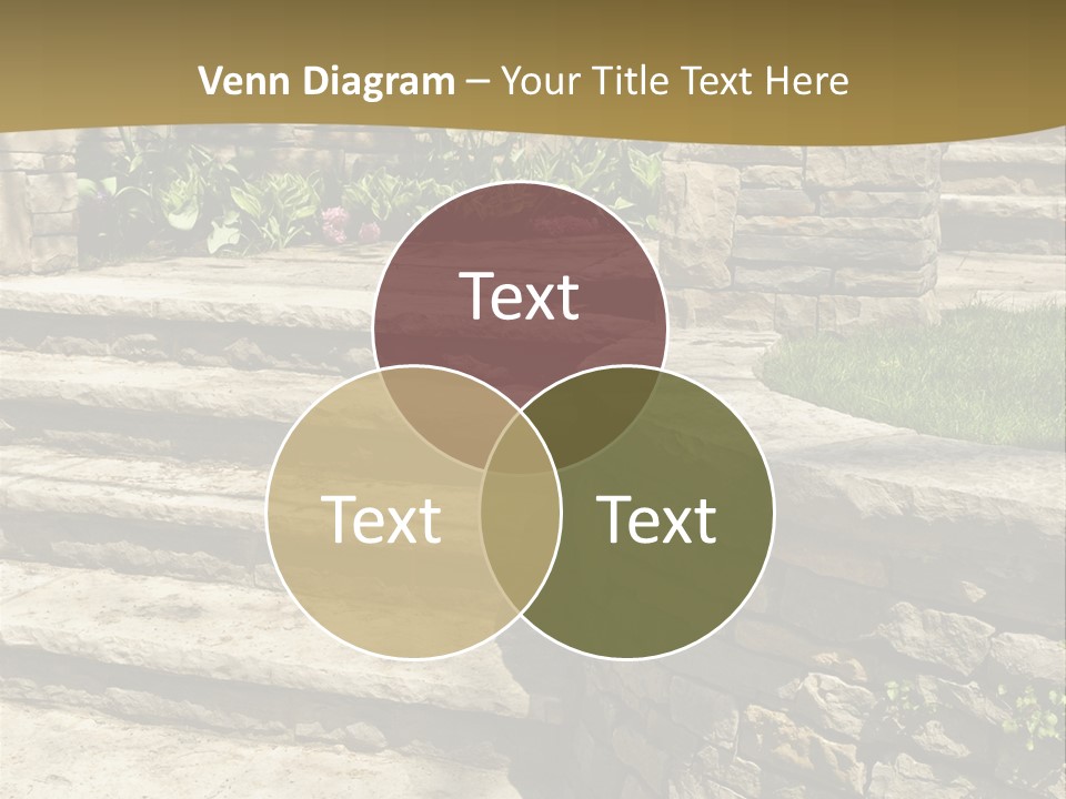 Natural Stone Landscaping In Front Of A House PowerPoint Template