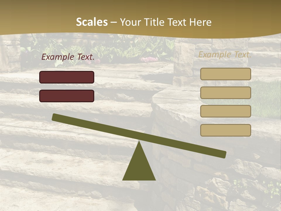 Natural Stone Landscaping In Front Of A House PowerPoint Template