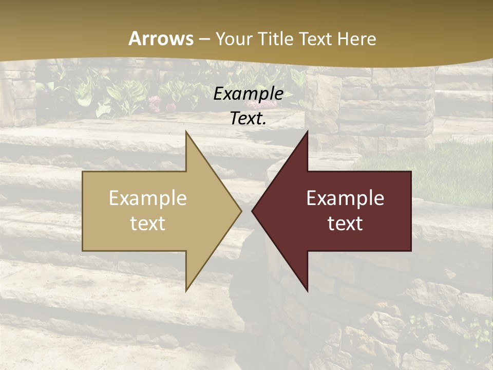 Natural Stone Landscaping In Front Of A House PowerPoint Template