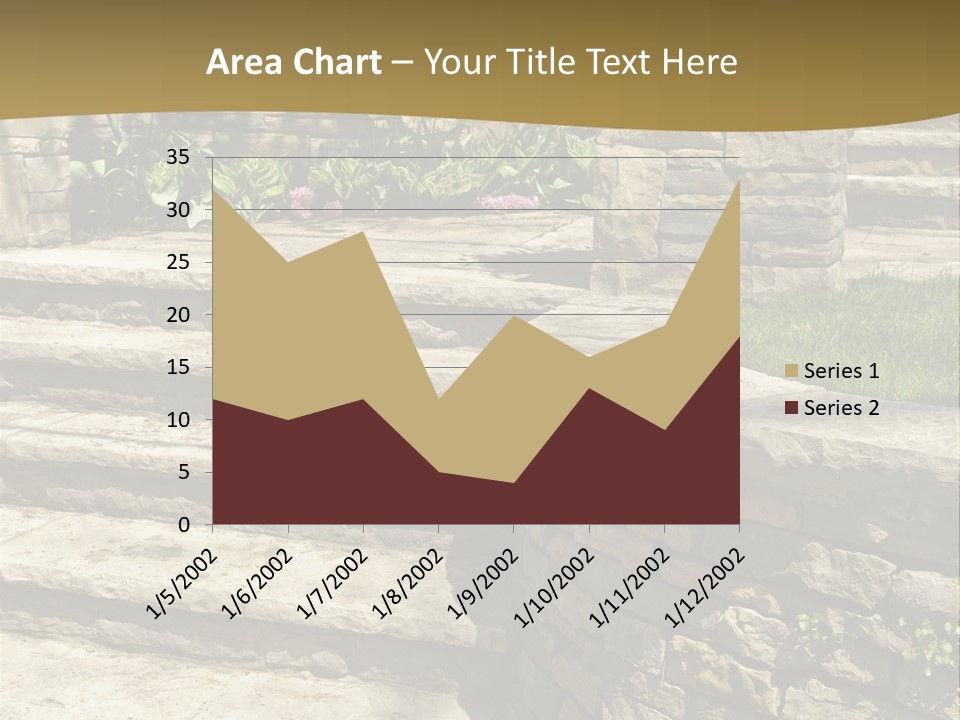 Natural Stone Landscaping In Front Of A House PowerPoint Template
