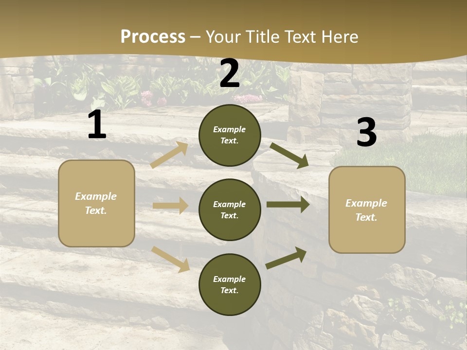Natural Stone Landscaping In Front Of A House PowerPoint Template