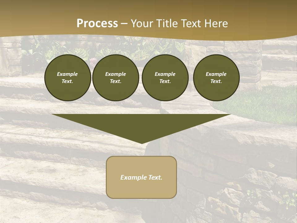 Natural Stone Landscaping In Front Of A House PowerPoint Template